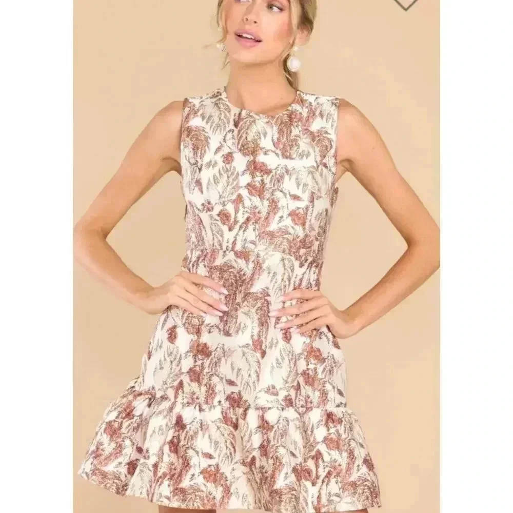 Red Dress Boutique Women’s XL Gather To Celebrate Rose Gold Multi Dress by AURA - Picture 4 of 13